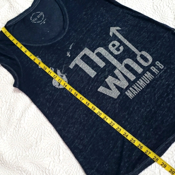 "The Who" Lucky Brand long top t-shirt, soft Heather blue, size M - Picture 11 of 12